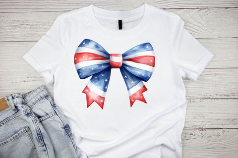 Bow 4th of July Sublimation Clipart bundle Sublimation Regulrcrative 