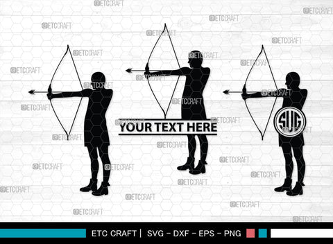 Bow And Arrow Monogram, Bow And Arrow Silhouette, Archery Svg, Arrow Svg, Sports svg, Target Svg, Bow and Arrow Svg, SB00106 SVG ETC Craft 