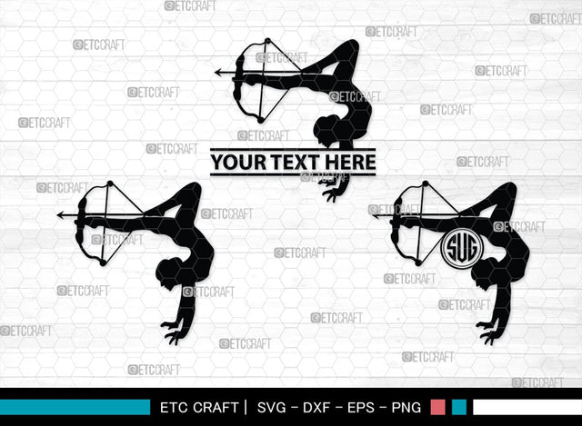 Bow And Arrow Monogram, Bow And Arrow Silhouette, Archery Svg, Arrow Svg, Sports svg, Target Svg, Bow and Arrow Svg, SB00106 SVG ETC Craft 