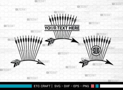 Bow And Arrow Monogram, Bow And Arrow Silhouette, Archery Svg, Arrow Svg, Sports svg, Target Svg, Bow and Arrow Svg, SB00106 SVG ETC Craft 