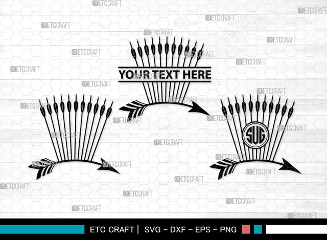 Bow And Arrow Monogram, Bow And Arrow Silhouette, Archery Svg, Arrow Svg, Sports svg, Target Svg, Bow and Arrow Svg, SB00106 SVG ETC Craft 