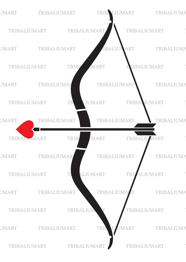 Bow and arrow with heart SVG TribaliumArtSF 