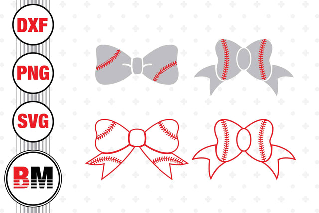 Bow Baseball SVG, PNG, DXF Files SVG BMDesign 