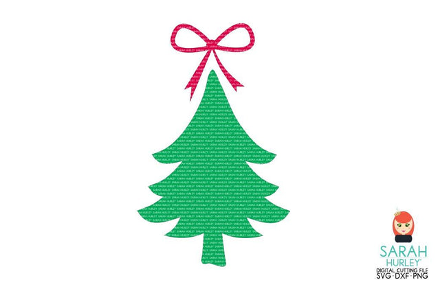 Bow Christmas Tree SVG Sarah Hurley 