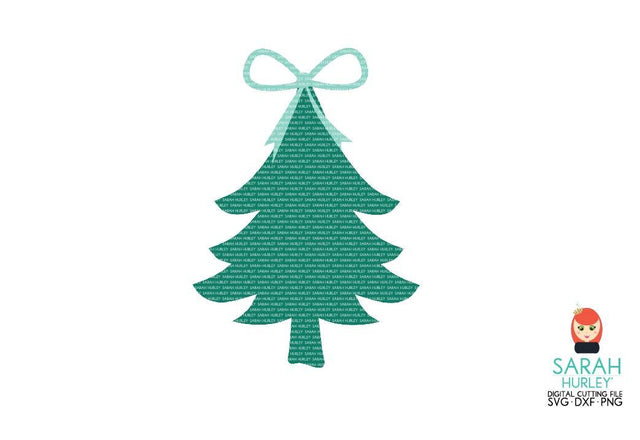 Bow Christmas Tree SVG Sarah Hurley 