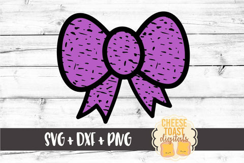 Bow - Distressed - Valentine's Day SVG PNG DXF Cutting Files SVG Cheese Toast Digitals 