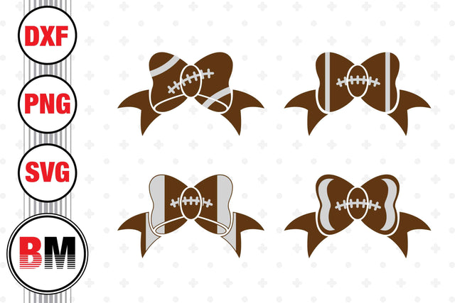 Bow Football SVG, PNG, DXF Files SVG BMDesign 