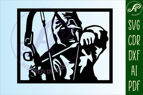 Bow hunting sign svg laser cut template SVG APInspireddesigns 