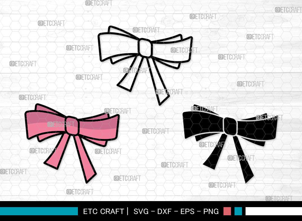 Gift ribbon and bow SVG. Gift ribbon and bow png. Vector.