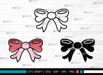 Bow Icons Color, Bow Svg, gift ribbon Svg, Bows, Gift Decoration, Bow Bundle, Icon Bundle, Svg Cut File, Dxf, Eps, Png, SVG ETC Craft 
