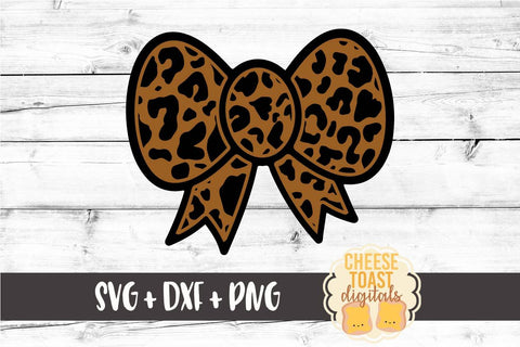 Bow - Leopard Print - Valentine's Day SVG PNG DXF Cutting Files SVG Cheese Toast Digitals 