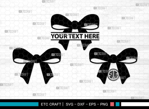 Bow Monogram, Bow Silhouette, Bow SVG Bundle, Bow Baby Svg, Bow Tie Svg, Bow Baby Girl Svg, Ribbon Svg, Cheer Bow Svg, SB00183 SVG ETC Craft 