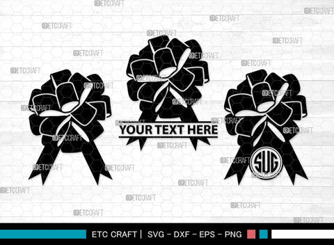 Bow Monogram, Bow Silhouette, Bow SVG Bundle, Bow Baby Svg, Bow Tie Svg, Bow Baby Girl Svg, Ribbon Svg, Cheer Bow Svg, SB00183 SVG ETC Craft 