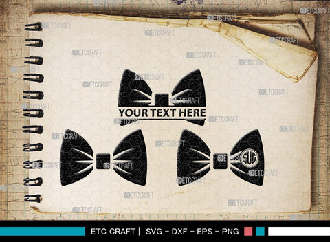 Bow Monogram, Bow Silhouette, Bow SVG Bundle, Bow Baby Svg, Bow Tie Svg, Bow Baby Girl Svg, Ribbon Svg, Cheer Bow Svg, SB00183 SVG ETC Craft 