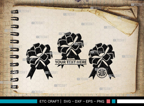 Bow Monogram, Bow Silhouette, Bow SVG Bundle, Bow Baby Svg, Bow Tie Svg, Bow Baby Girl Svg, Ribbon Svg, Cheer Bow Svg, SB00183 SVG ETC Craft 