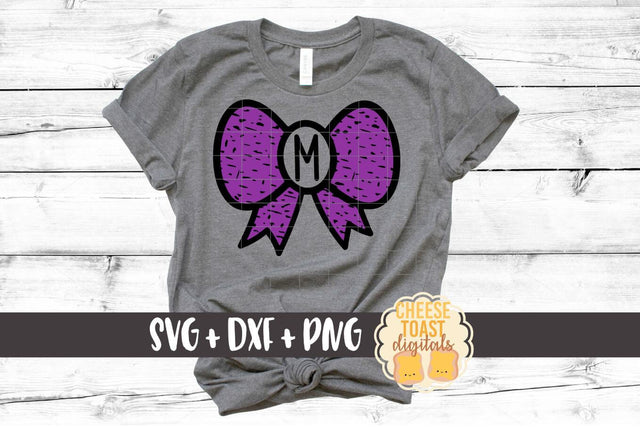 Bow Monogram - Distressed - Valentine's Day SVG PNG DXF Cutting Files SVG Cheese Toast Digitals 