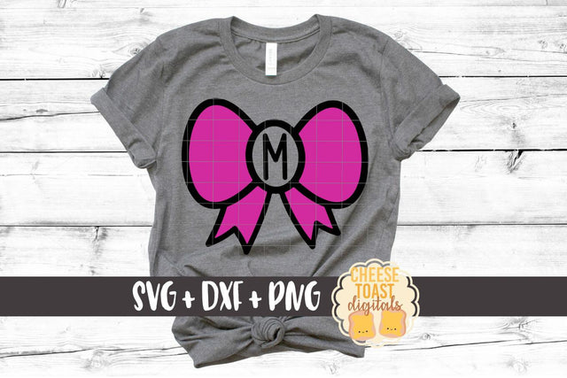Bow Monogram - Solid - Valentine's Day SVG PNG DXF Cutting Files SVG Cheese Toast Digitals 