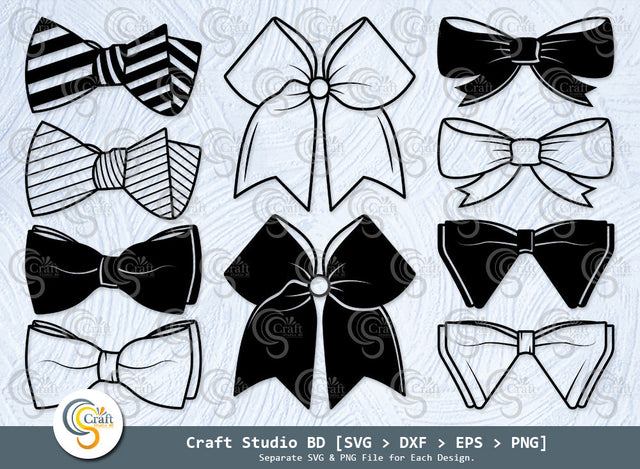Bow Silhouette, Bow Baby Svg, Bow Tie Svg, Bow Baby Girl Svg, Ribbon Svg, Cheer Bow Svg, Bow Svg Bundle SVG ETC Craft 