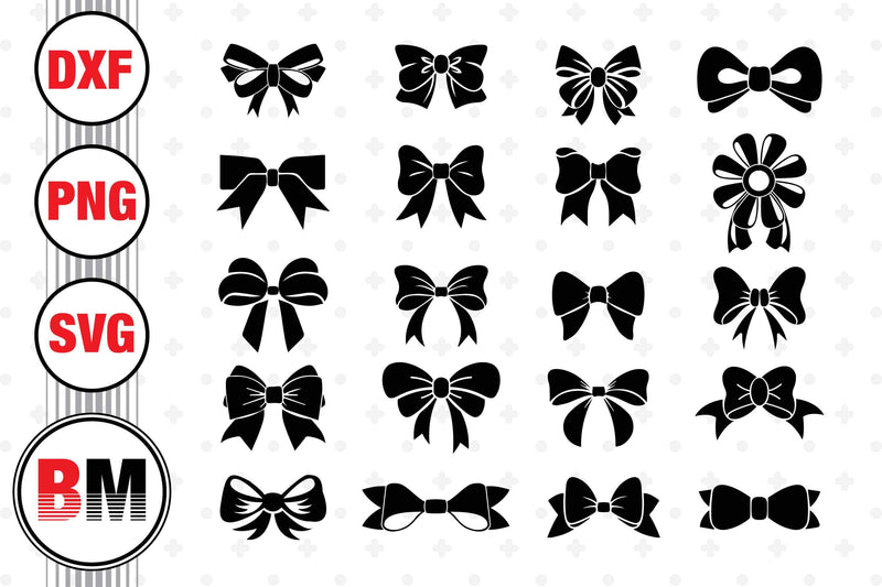 Bow Silhouette SVG, PNG, DXF Files SVG BMDesign 