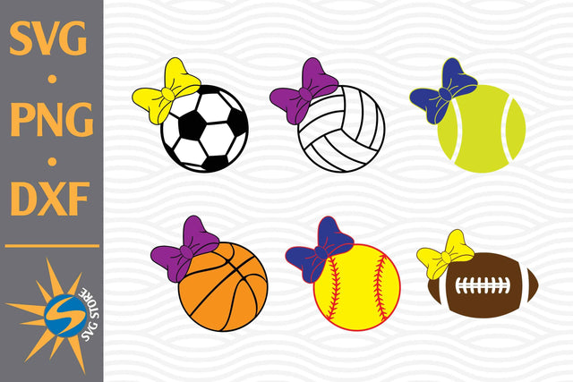 Bow Sport Ball SVG, PNG, DXF Digital Files Include SVG SVGStoreShop 