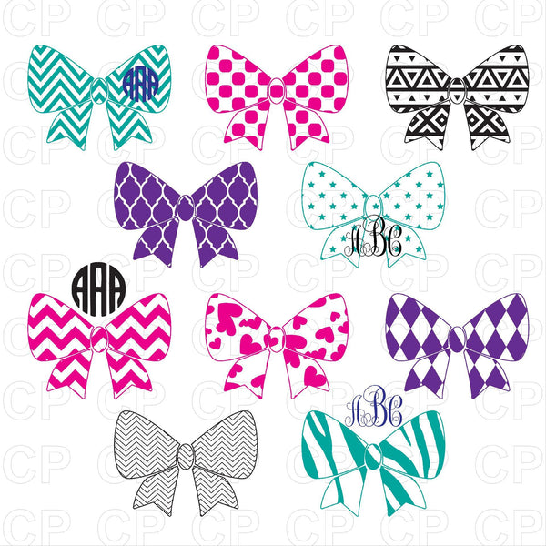 Bow Monogram, Bow Silhouette, Bow SVG Bundle, Bow Baby Svg, Bow Tie Sv - So  Fontsy