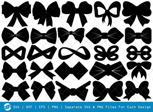 Bow SVG Cut Files | Ribbon SVG | Bow Tie Silhouette Bundle SVG ETC Craft 