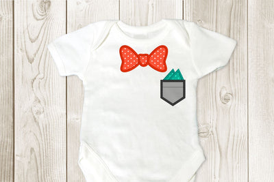 Bow Tie and Pocket Applique Embroidery Embroidery/Applique DESIGNS Designed by Geeks 