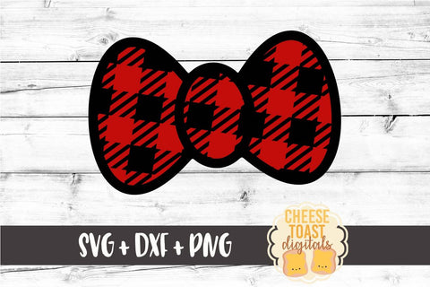 Bow Tie - Buffalo Plaid - Valentine's Day SVG PNG DXF Cutting Files SVG Cheese Toast Digitals 