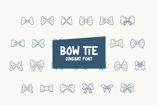 Bow Tie - Dingbat Font Font Masyafi Studio 