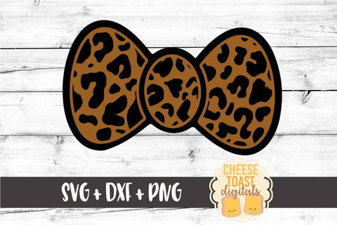 Bow Tie - Leopard Print - Valentine's Day SVG PNG DXF Cutting Files SVG Cheese Toast Digitals 