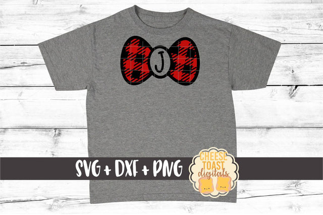 Bow Tie Monogram - Buffalo Plaid - Valentine's Day SVG PNG DXF Cutting Files SVG Cheese Toast Digitals 