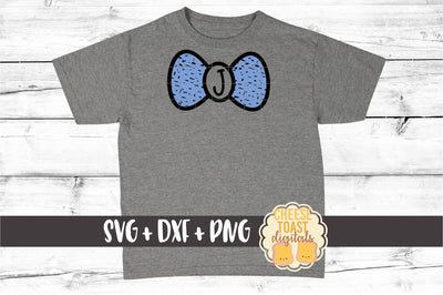 Bow Tie Monogram - Distressed - Valentine's Day SVG PNG DXF Cutting Files SVG Cheese Toast Digitals 
