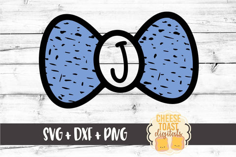 Bow Tie Monogram - Distressed - Valentine's Day SVG PNG DXF Cutting Files SVG Cheese Toast Digitals 