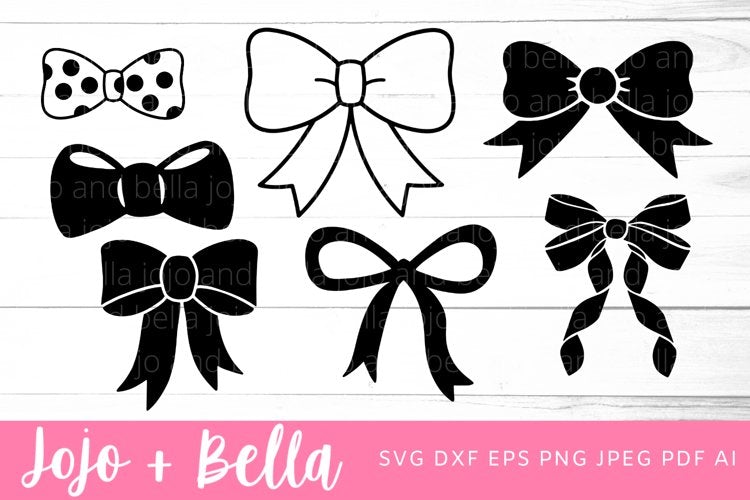 bow clip art black and white
