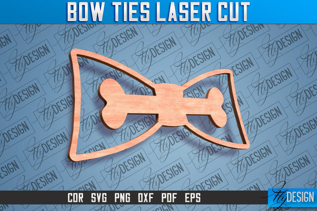Bow Ties Laser Cut | Laser Cut SVG Design | CNC files SVG Fly Design 