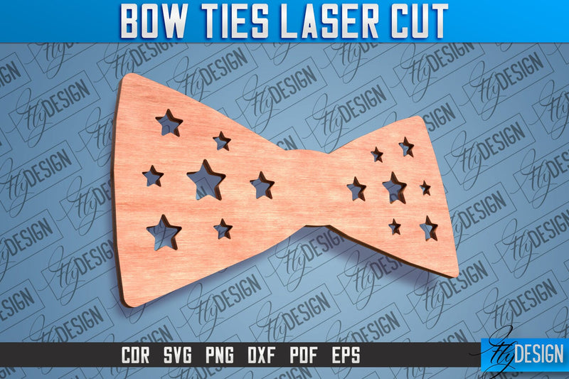 Bow Ties Laser Cut | Laser Cut SVG Design | CNC files SVG Fly Design 