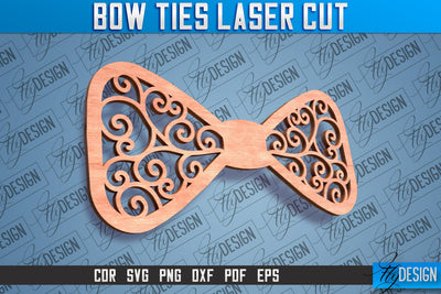 Bow Ties Laser Cut | Laser Cut SVG Design | CNC files SVG Fly Design 