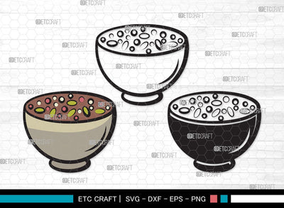 Bowl Healthy SVG Cut File | Flakes Wheat Svg | Spoon Corn Svg | Soup Bowl Svg | Bowl of Soup Svg | Bowl Healthy Clipart SVG ETC Craft 