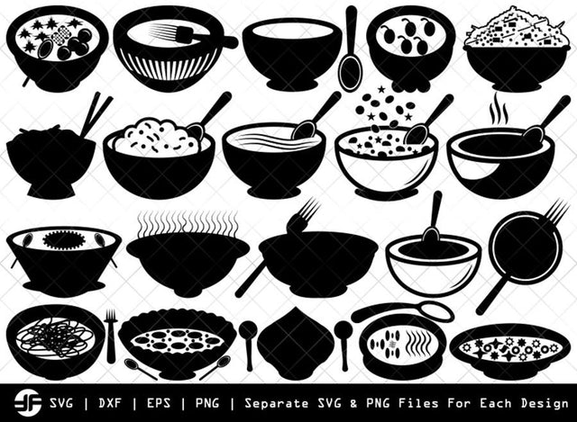 Bowl Healthy SVG | Silhouette Bundle | SVG Cut File SVG ETC Craft 