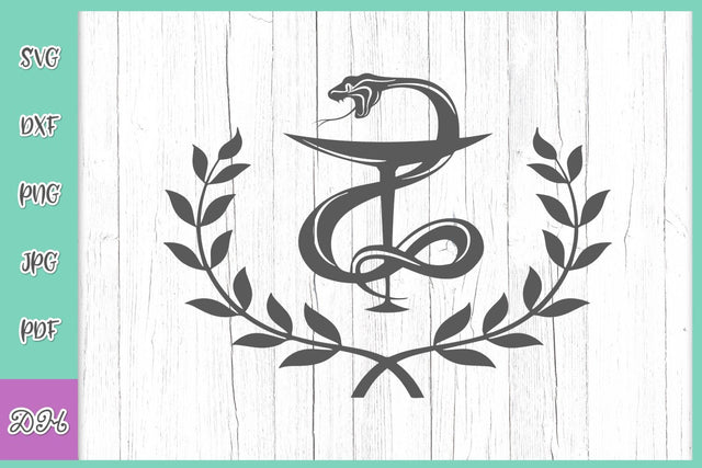 Bowl of Hygieia Sign Pharmacy Emblem Pharmacist Logo Medical Snake Clipart SVG DXF PNG PDF JPG SVG Digitals by Hanna 