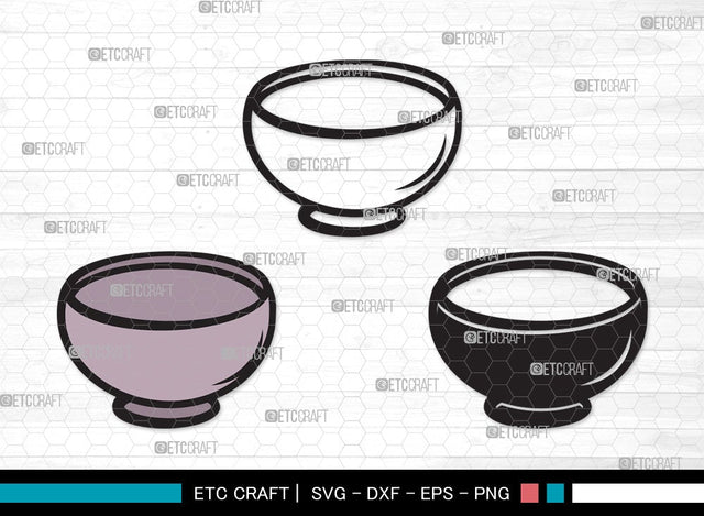 Bowl SVG Cut File | Flakes Wheat Svg | Spoon Corn Svg | Soup Bowl Svg | Bowl of Soup Svg | Bowl Clipart SVG ETC Craft 