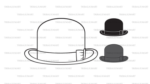 Bowler Hat SVG TribaliumArtSF 