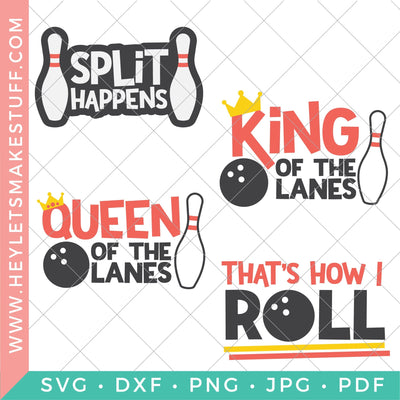 Bowling Bundle SVG Hey Let's Make Stuff 