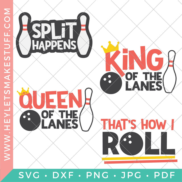 Bowling Bundle SVG Hey Let's Make Stuff 
