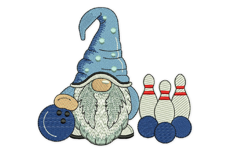 Bowling Gnome Embroidery Design, Sport Embroidery Design Embroidery/Applique DESIGNS NextEmbroidery 