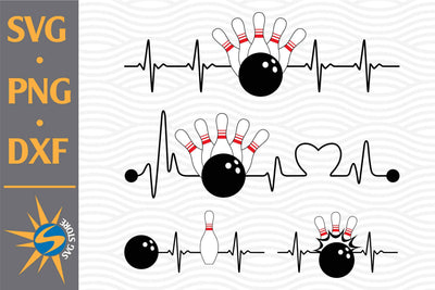 Bowling Heartbeat SVG, PNG, DXF Digital Files Include SVG SVGStoreShop 