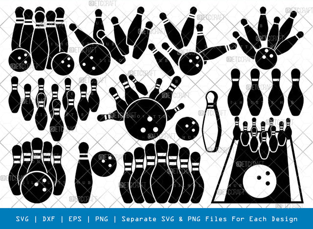 Bowling Kegel SVG, Bowling Silhouette, Bowling Ball Svg, Bowling Svg, Sports Svg, Bowling Strike Svg, Bowling Bundle SVG ETC Craft 