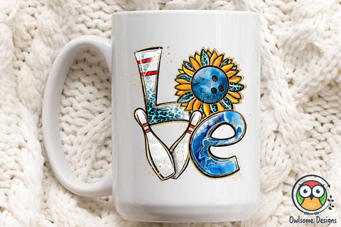 Bowling Love Sublimation PNG Designs Sublimation Owlsome.Designs 