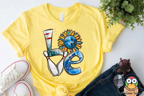 Bowling Love Sublimation PNG Designs Sublimation Owlsome.Designs 