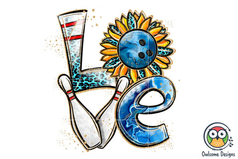 Bowling Love Sublimation PNG Designs Sublimation Owlsome.Designs 